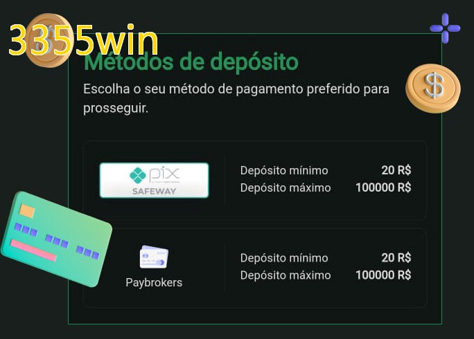 O cassino 3355winbet oferece uma grande variedade de métodos de pagamento